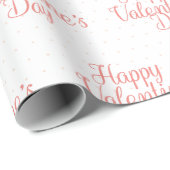 Typografie Happy Valentines Day Gift Cadeaupapier (Rol Hoek)