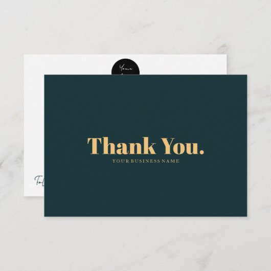 Typografie Hartelijk dank Bedankkaart (Voorkant / Achterkant)