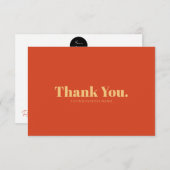 Typografie Hartelijk dank Bedankkaart (Voorkant / Achterkant)