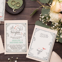 TYPOGRAFIE Harten Mint en Koraal Sprookjeshuwelijk