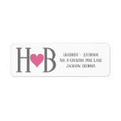 Typografie Heartfelt Return Address Labels (Voorkant)