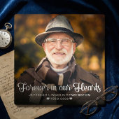 Typografie-herdenkingsfoto 'Voor altijd in onze ha Fotoplaat