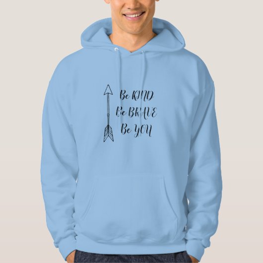 Typografie heren hoodie (Voorkant)