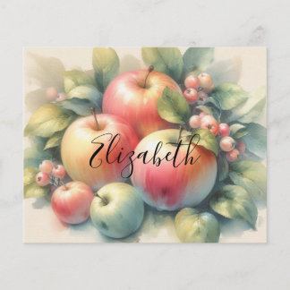 Typografie Herfst appels pastel kleuren waterverf