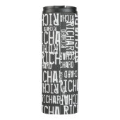 Typografie (herhalende naam) Zwart Thermosbeker (Achterkant)