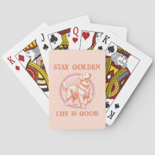 Typografie Het leven is beter met Poodles Pokerkaarten