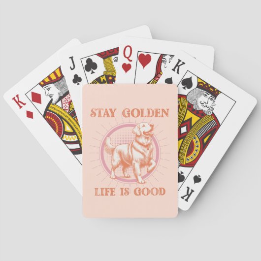  Typografie Het leven is beter met Poodles Pokerkaarten (Achterkant)