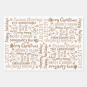 Typografie Holiday Assortation Neutral Modern Inpakpapier Vel (Voorkant)