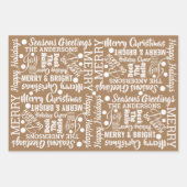 Typografie Holiday Neutrale Moderne Beoordeling Inpakpapier Vel (Voorkant 2)