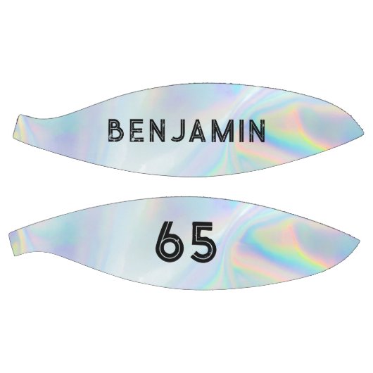 Typografie Holographic Name Player Number Custom Basketbal (Panelen)