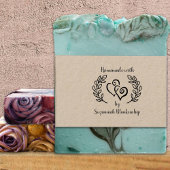 Typografie Homemade Linked Hearts met maatwerk Rubberstempel