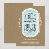 typografie | Huishoudelijke opwarming Kaart (Voorkant / Achterkant)