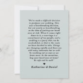 Typografie Huwelijk Uitstel Save The Date (Achterkant)