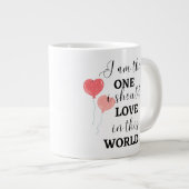 Typografie Ik ben degene die ik moet houden van cu Grote Koffiekop (Voorkant rechts)