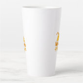 Typografie Illustratie Kunstwerk Latte Mok (Voorkant)
