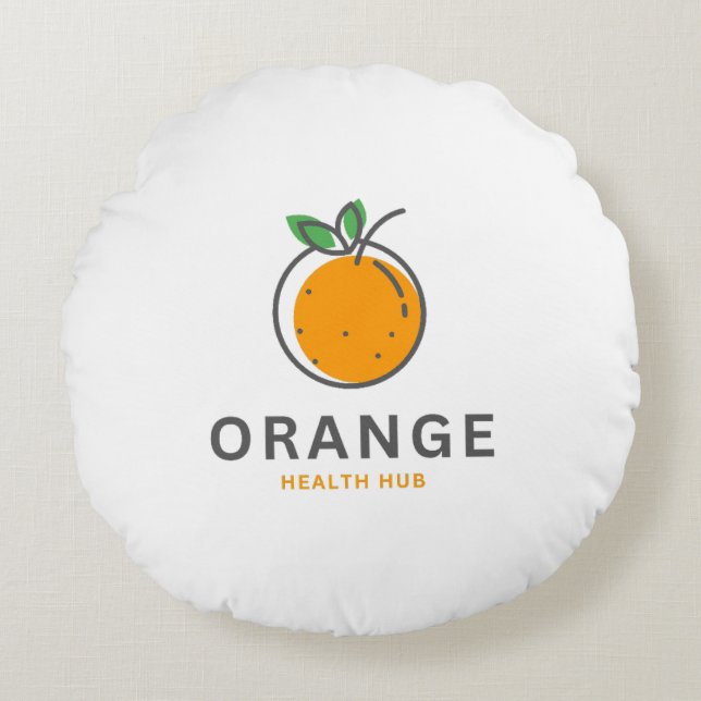 Typografie Illustratie Kunstwerk Rond Kussen (Voorkant)