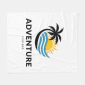 Typografie Illustratie Logo Kunstwerk Fleece Deken (Voorkant (Horizontaal))