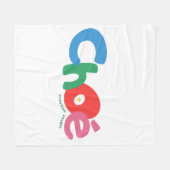 Typografie Illustratie Logo Kunstwerk Fleece Deken (Voorkant (Horizontaal))