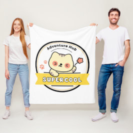 Typografie Illustratie Logo Kunstwerk Fleece Deken