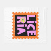 Typografie Illustratie Logo Kunstwerk Fleece Deken (Voorkant (Horizontaal))
