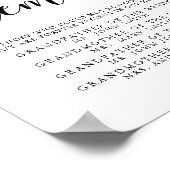 Typografie 'in liefdevolle herinnering' trouwbord  poster (Hoek)