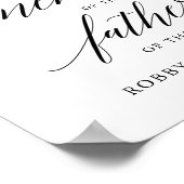 Typografie 'in liefdevolle herinnering' trouwbord  poster (Hoek)