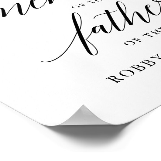 Typografie 'in liefdevolle herinnering' trouwbord  poster (Hoek)