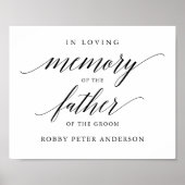 Typografie 'in liefdevolle herinnering' trouwbord  poster (Voorkant)