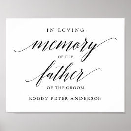 Typografie 'in liefdevolle herinnering' trouwbord  poster