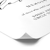 Typografie 'in liefdevolle herinnering' trouwbord poster (Hoek)