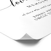 Typografie 'in liefdevolle herinnering' trouwbord  poster (Hoek)