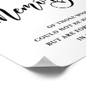 Typografie 'in liefdevolle herinnering' trouwbord  poster (Hoek)