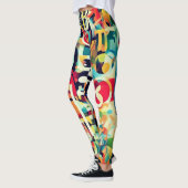 Typografie in verschillende kleuren leggings (Links)