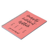 Typografie ● Inhoud van de Generositeit ・ Breedteg Notitieboek (Linkerzijde)