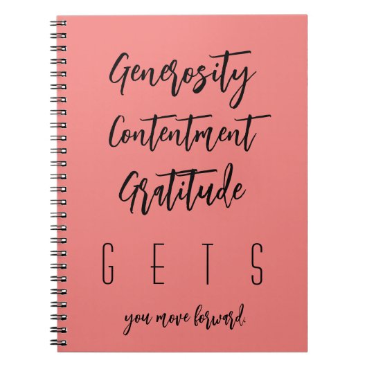 Typografie ● Inhoud van de Generositeit ・ Breedteg Notitieboek (Voorkant)