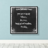 Typografie: Inspirerend citaat op de wijsheid Canvas Afdruk (Insitu (Houten vloer))