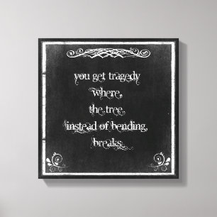 Typografie: Inspirerend citaat op de wijsheid Canvas Afdruk