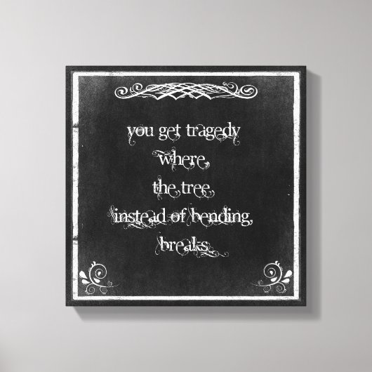 Typografie: Inspirerend citaat op de wijsheid Canvas Afdruk (Voorkant)