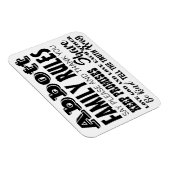 Typografie Inspirerend Quote Life Family Rules Magneet (Rechterzijde)