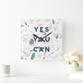 Typografie - Ja, je kunt Vierkante Klok (Huis)