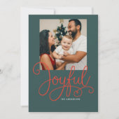 Typografie Joyful Holiday / Christmas Photo Card Feestdagenkaart (Voorkant)