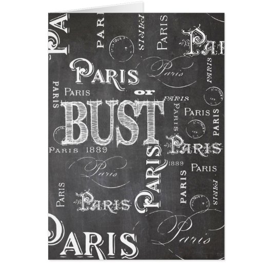 Typografie-kalligrafie Parijs Frankrijk Eiffel Tow (Voorkant)