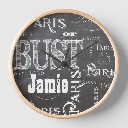 Typografie-kalligrafie Parijs Frankrijk Eiffel Tow (Voorkant)