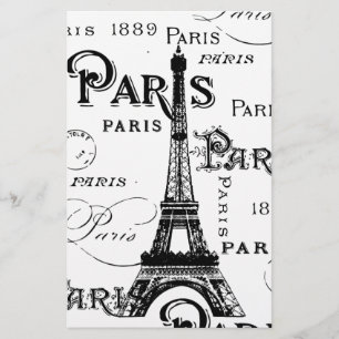 Typografie-kalligrafie Parijs Frankrijk Eiffel Tow