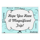 Typografie-kalligrafie Parijs Frankrijk Eiffel Tow (Voorkant Horizontaal)