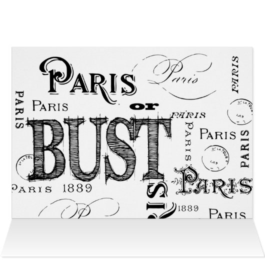 Typografie-kalligrafie Parijs Frankrijk Eiffel Tow (Binnen Horizontaal (Boven))