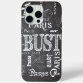 Typografie-kalligrafie Parijs Frankrijk Eiffel Tow Case-Mate iPhone Case (Achterkant)