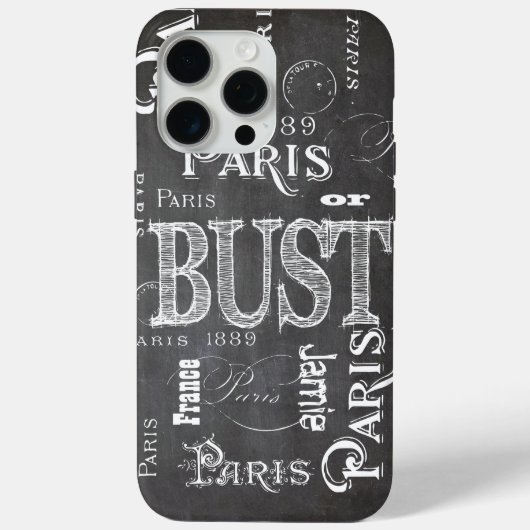 Typografie-kalligrafie Parijs Frankrijk Eiffel Tow Case-Mate iPhone Case (Achterkant)
