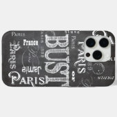 Typografie-kalligrafie Parijs Frankrijk Eiffel Tow Case-Mate iPhone Case (Achterkant (horizontaal))