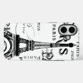 Typografie-kalligrafie Parijs Frankrijk Eiffel Tow Case-Mate iPhone Case (Achterkant (horizontaal))